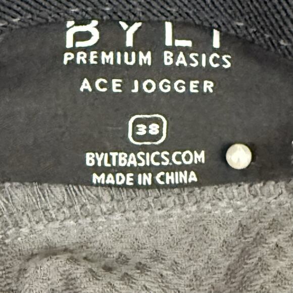 BYLT Ace Jogger Pants Mens 38 Gray Stretch Athletic Fit Nylon Spandex - Picture 2 of 12